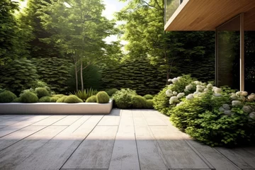Papier Peint photo Lavable Jardin realistic garden on the terrace design ideas photography