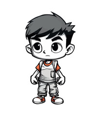 Smiling boy playing with toy ball happily