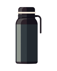 black thermos illustration vector icon