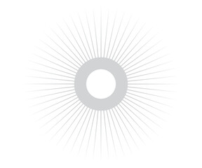 vector design of abstract light rays radial shape