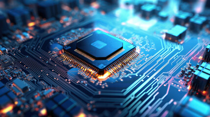 Close up technology background, focus wallpaper 