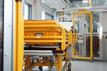 Fototapeta premium Rescue Stretcher in hospital room photography