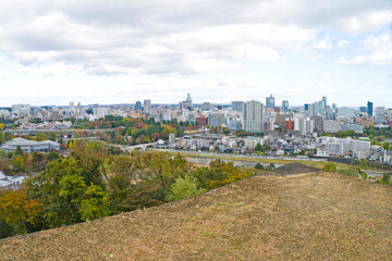 Cityscapes of Sendai city in Miyagi prefecture, Tohoku, Japan.