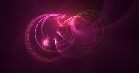 3D rendering abstract colorful fractal light background