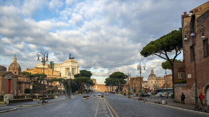 Obraz na płótnie Canvas Via dei fori imperiali à Rome