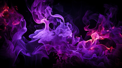 Fototapeta premium 紫色の怨念の炎の背景 Generative AI