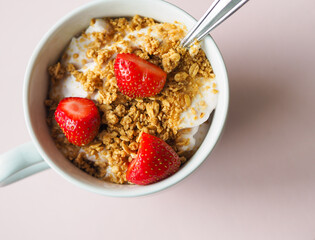 Yogurt and Granola with Strawberries