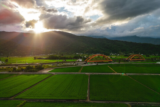 kecheng bridge near yuli railway station in hualien, taiwan