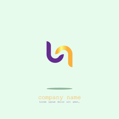 Obraz premium logo icon design letter S shape fishing hook orange purple elegant luxury simple attractive futuristic monogram for large companies eps 10
