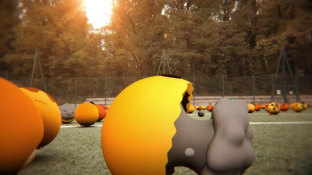 Emojis in a Football Pitch