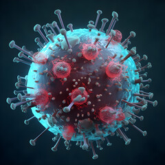 3d rendered illustration of a virus health science biology infection