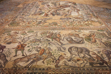 In the ruins of ancient Roman villa