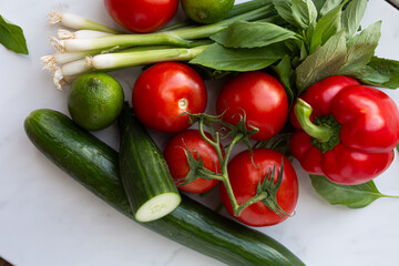 Fresh Vegtables on white background
