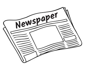 newspaper sketch vector illustration