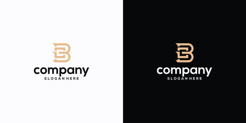 Free vector initial letter bc logotype with swoosh design for company and business logo.