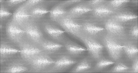 Black and white seamless halftone dots pattern. Vector illustration
