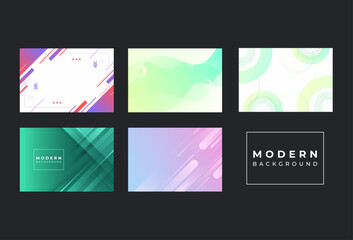 Modern background .geometric style, abstract gradation set 5 colllection eps 10