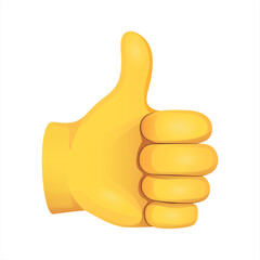Thumbs Up Hand Emoji Icon Illustration Sign. Human Gesture Vector Symbol Emoticon Design Vector 10 eps. © Cali6ro