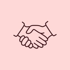 Handshake. Business handshake icon. Icon for Instagram stories, sites, other social networks.