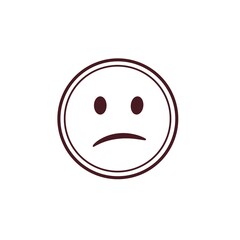Sad emoticon. Sad emoticon icon. Icon for Instagram highlights, stories, sites and other social networks.