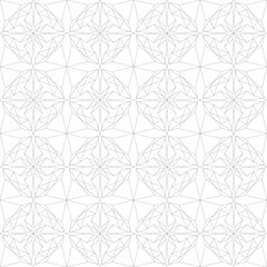 Abstract geometric pattern with crossing thin straight lines. Stylish texture in gray color. Seamless linear pattern.