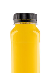 small bottle smoothie on a white background