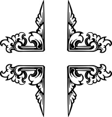 ornaament pattern frame line art