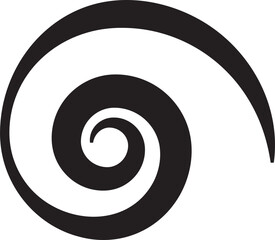 Minimalist spiral swirl