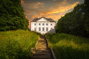 Palace and park complex in Ostromecko, Poland.