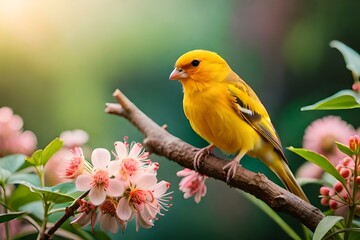 yellow and red bird