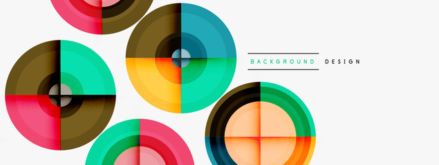 Obraz premium Creative circle geometric abstract background