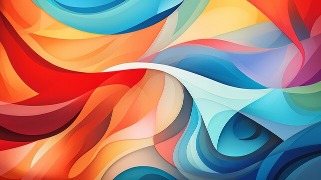 Colorful abstract shapes blending in harmony, symbolizing unity and diversity | generative ai