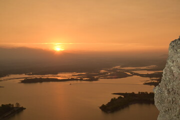 Fototapeta premium sunrise over the river
