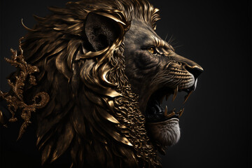 Black golden Lion
