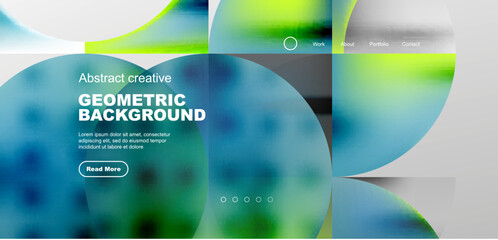 Abstract circles and lines geometric minimal trendy background. Business or technology design for wallpaper, banner, background, landing page, wall art, invitation, prints