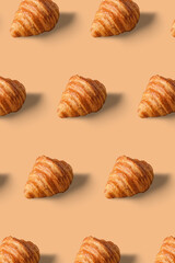 Pattern of croissant with beige color design