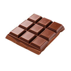 chocolate bar isolated on white created with Generative AI