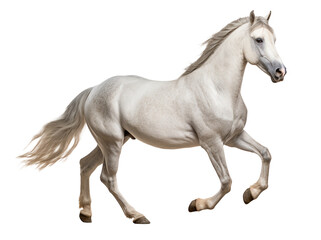 Fototapeta na wymiar White horse isolated on transparent background