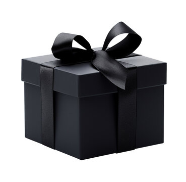 Isolated black gift box