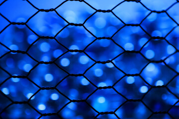 Fototapeta premium ブルーに白の丸ボケが綺麗な背景画像