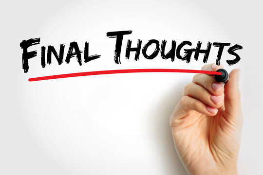 Naklejki Final Thoughts text quote, concept background