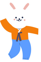 moon rabbit wear hanbok
