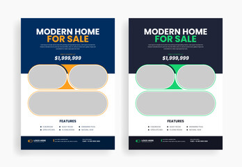 Obraz premium real estate flyer poster design