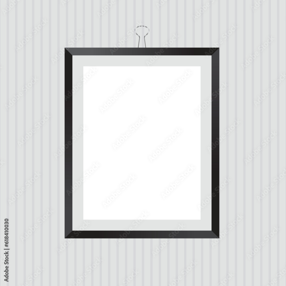 Aufkleber vector picture frames hanging on white background. mock up frame photo. blank frame. realistic photo