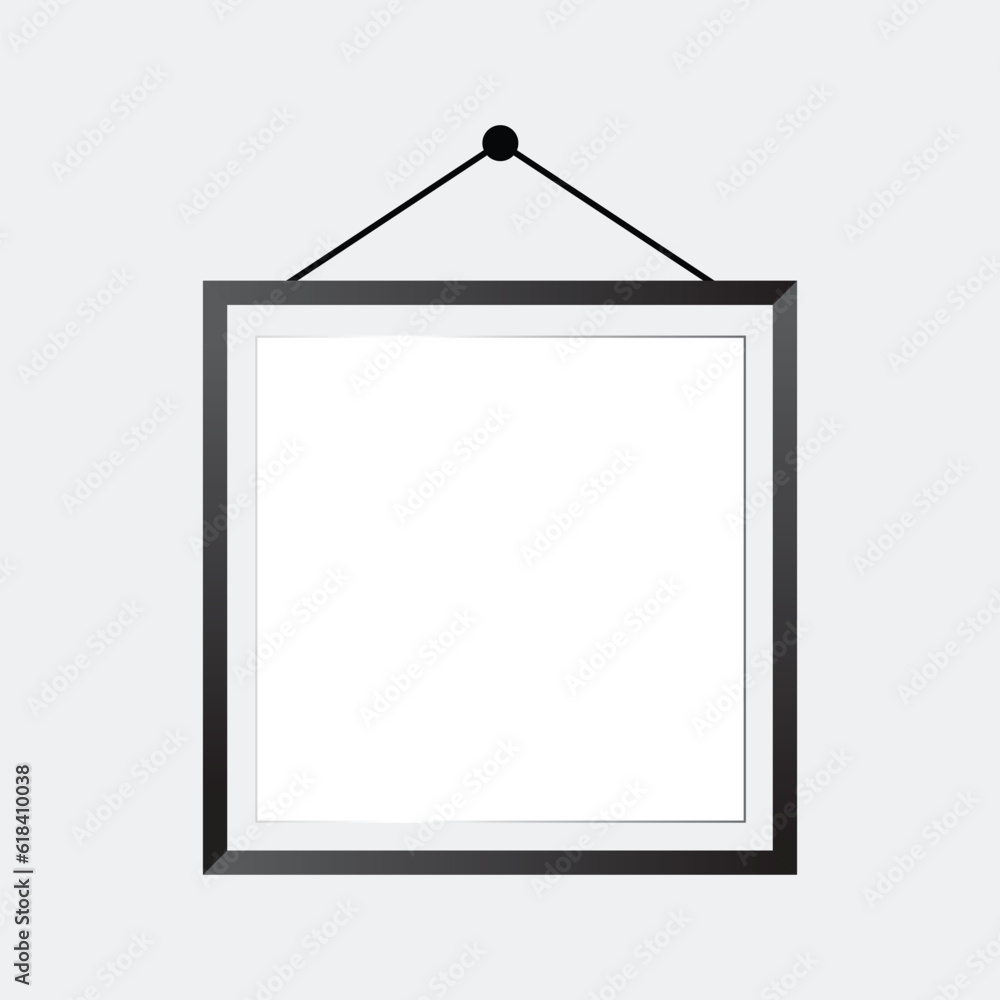 Aufkleber vector picture frames hanging on wall. mock up frame photo. blank frame. realistic photo card. photo