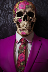 A business man skull portrait