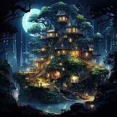 fantasy tree house