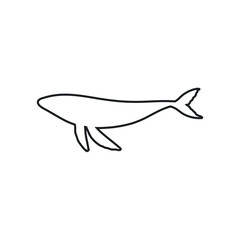 Whale icon vector. Sperm whale illustration sign. Fish symbol. Ocean logo.