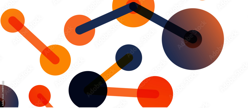 Poster network concept abstract background. dots connection. big data idea. business template for wallpaper