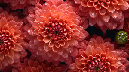 Background of Chrysanthemum , HD, Decorate with water drops, Background Wallpaper, Desktop Wallpaper , Generative Ai